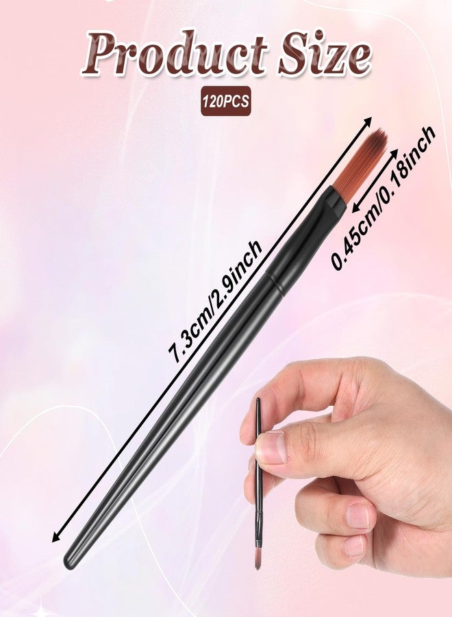 Alrhso 120Pcs Disposable Lip Brushes for Lipstick Brush Applicator Lip Applicators Lips Makeup Brushes for Concealer Eye Shadow Eyebrow Foundation Blending Cosmetic Tool - Image 2